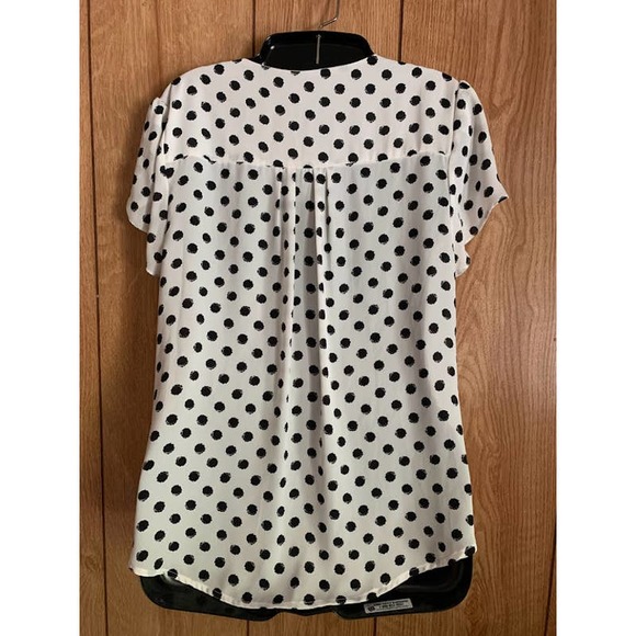 41 Hawthorne polka dot top size small short sleeve - Picture 3 of 12